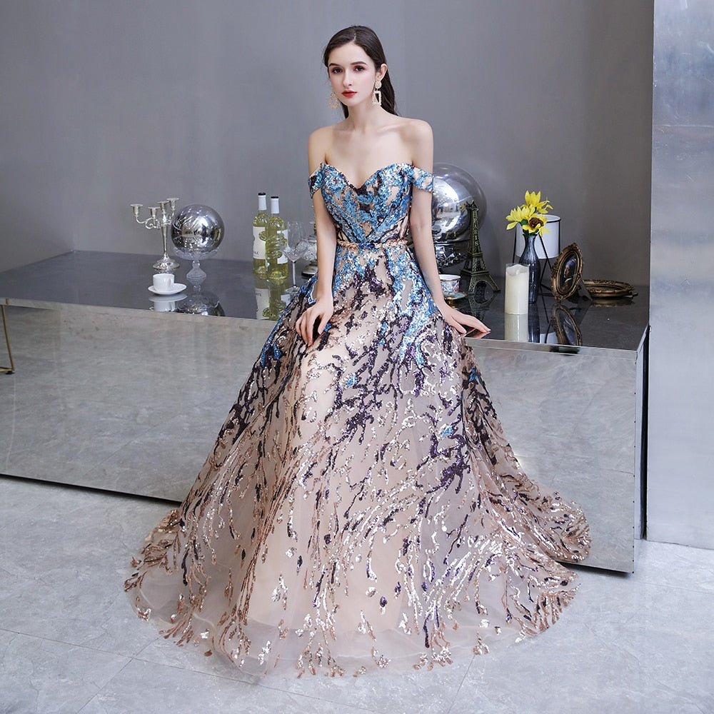 Sweetheart Sequin Prom Dress