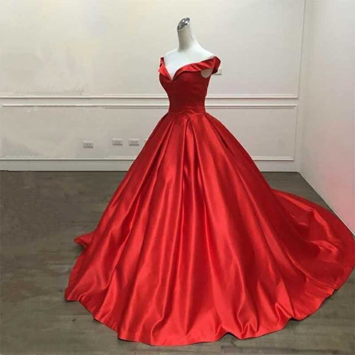 Elegant V Neck Prom Dress