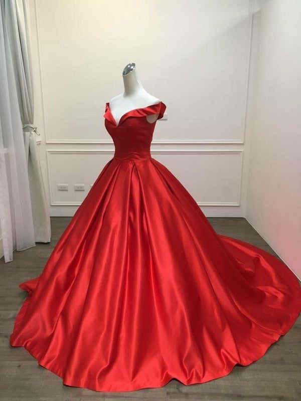Elegant V Neck Prom Dress