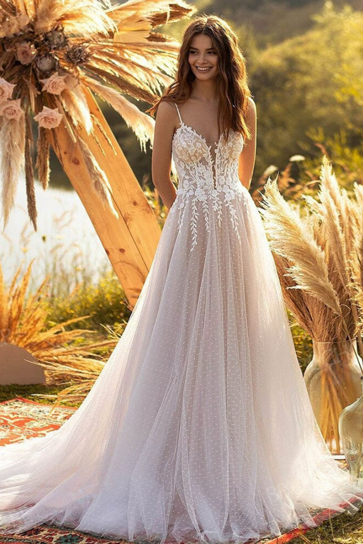 Open Back Princess Wedding Dress